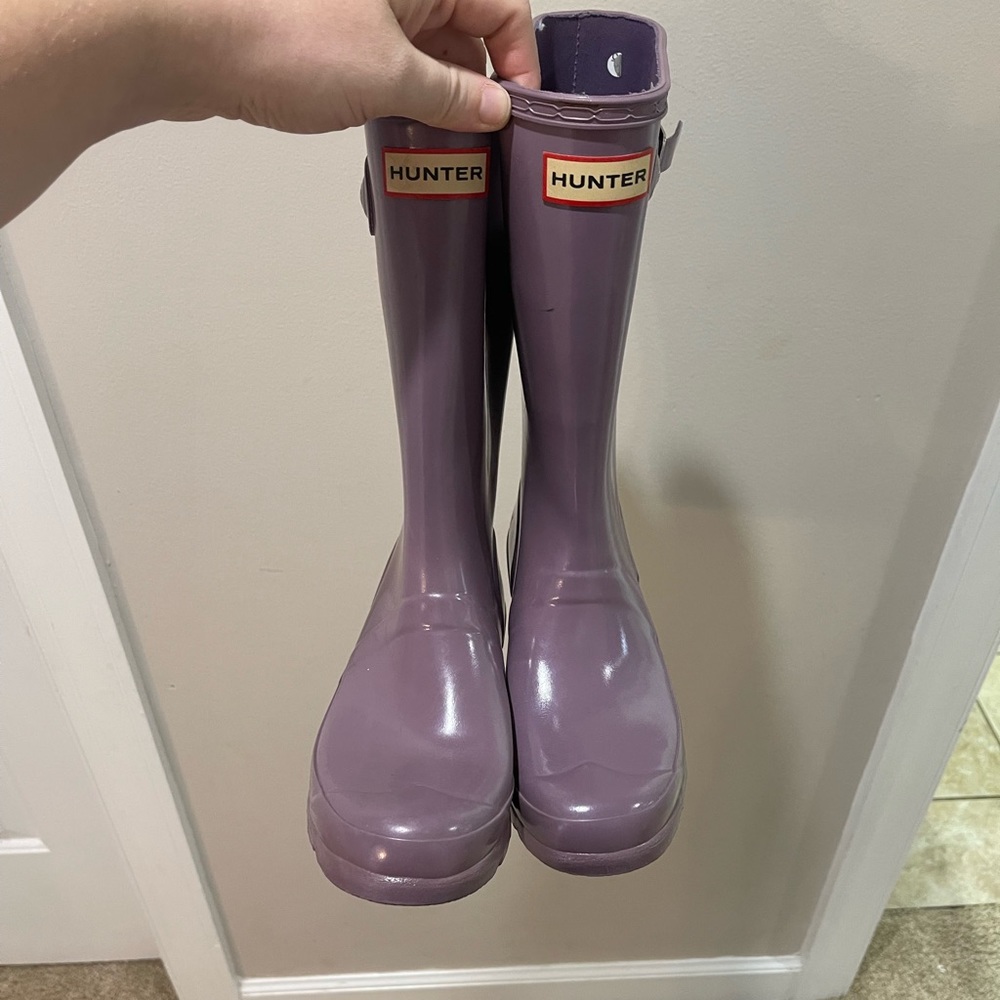 Girls Purple Hunter Boots